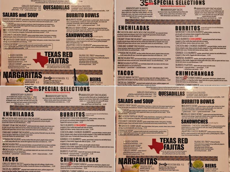 Jose Pepper's Menu