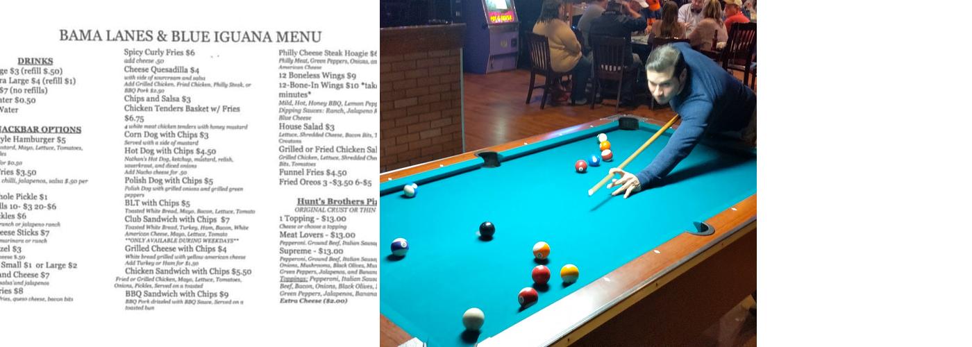 Blue Iguana Bar And Grill Menu