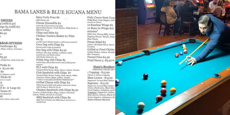 Blue Iguana Bar And Grill Menu