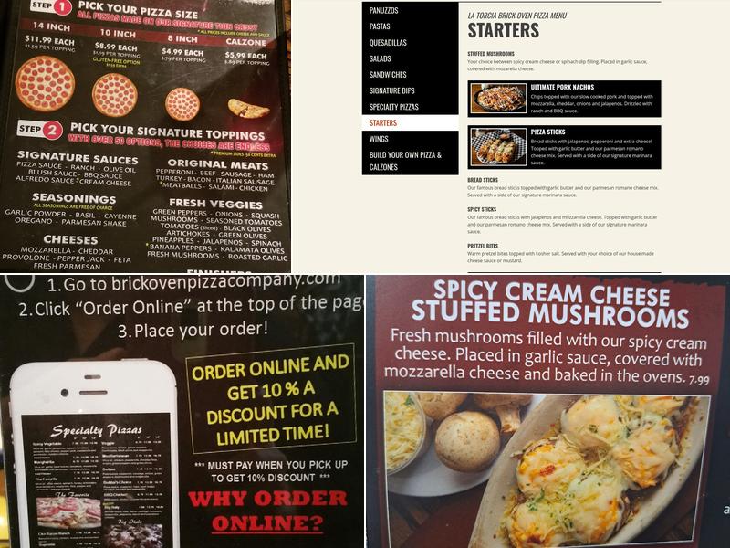 La Torcia Brick Oven Pizza - Russellville Menu