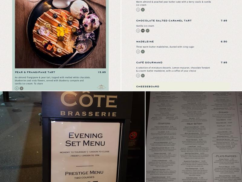 Côte Chiswick Menu