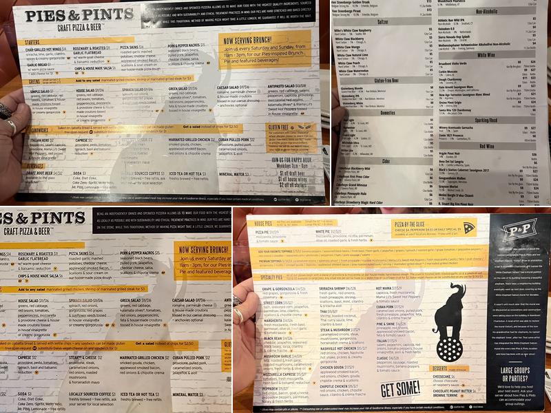 Pies & Pints - Birmingham, AL Menu