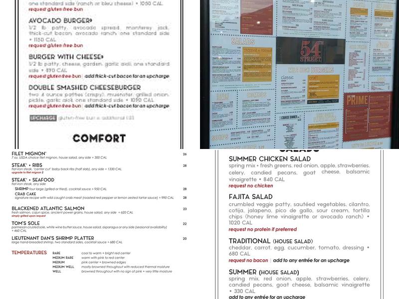 54th Street Restaurant & Drafthouse- Zona Rosa Menu