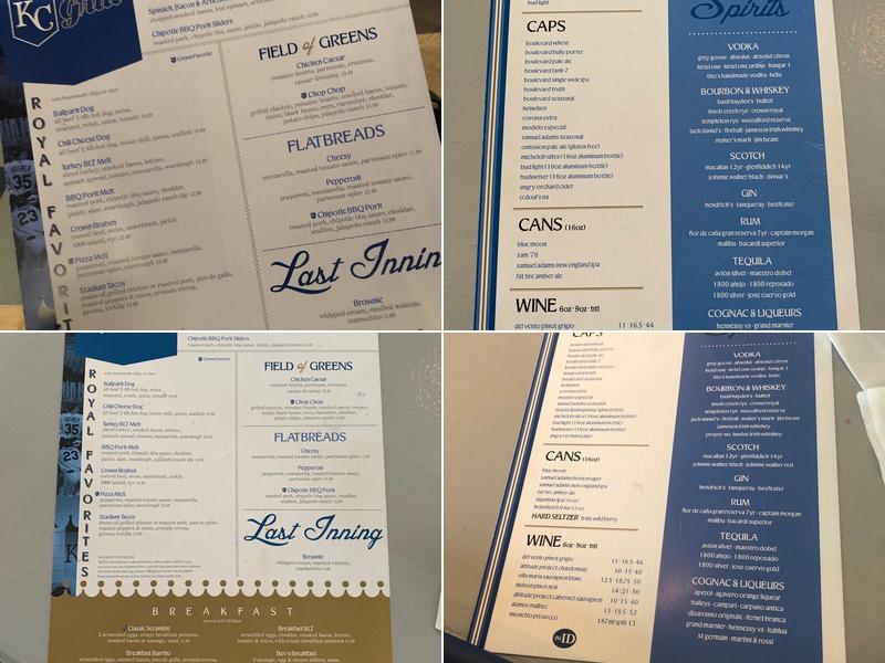 KCI Top of the Crown Grill Menu