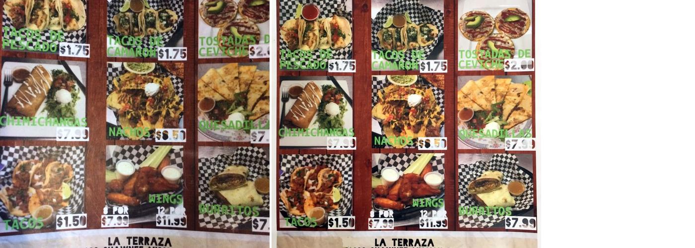 La Terraza Bar and Grill Menu