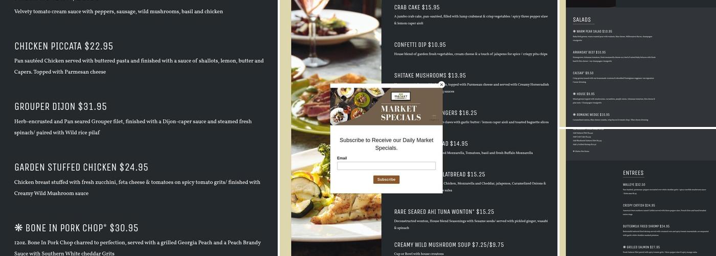 Capers Restaurant Menu