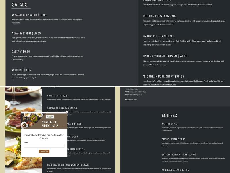 Capers Restaurant Menu