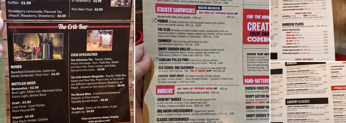 RibCrib BBQ Menu