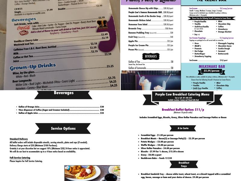 The Purple Cow Restaurant (Cantrell Rd) Menu