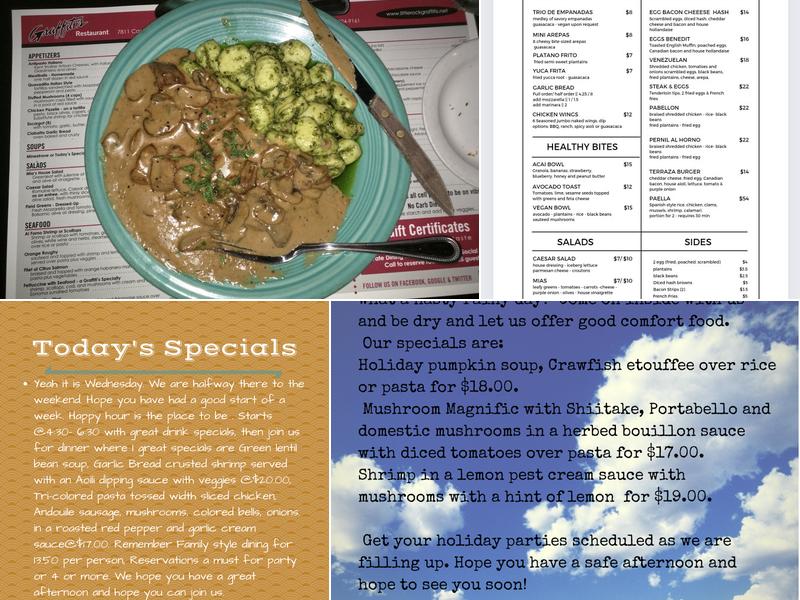 Graffiti's Italian Restaurant Menu