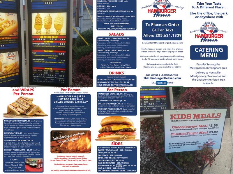 Hamburger Heaven Menu