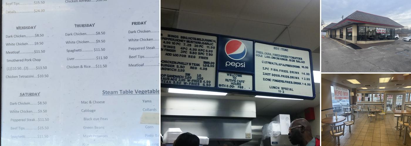 Ruth's Cafe Menu