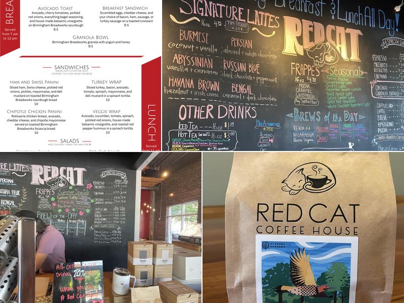 The Red Cat @ Railroad Park Menu