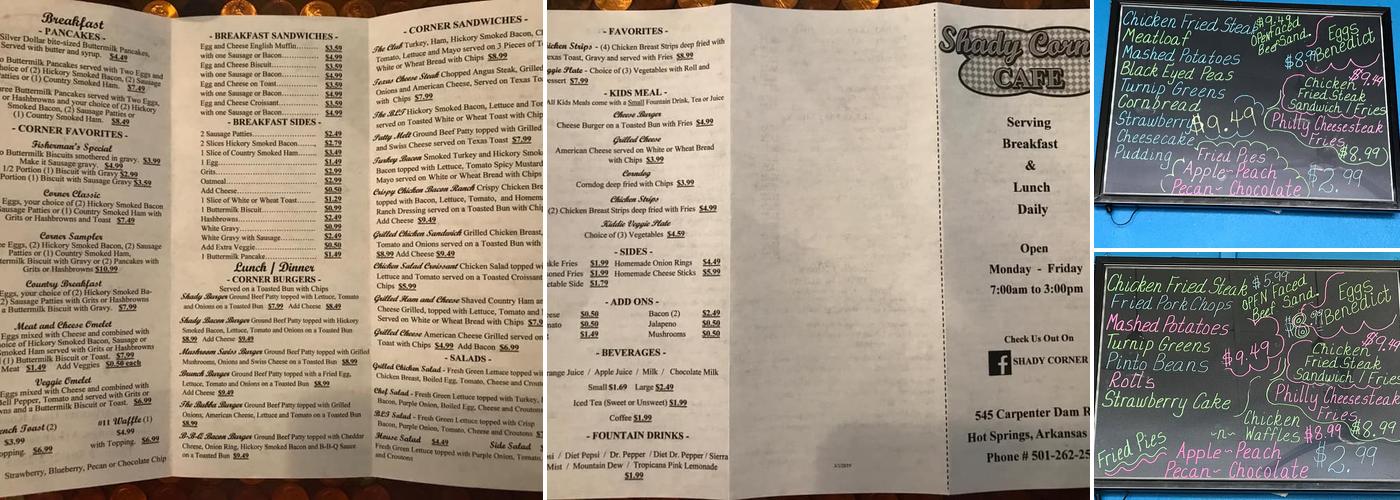 The Dam Spot Menu