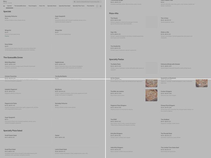 Ruscelli's at Mojo Pub and Food Truck Menu