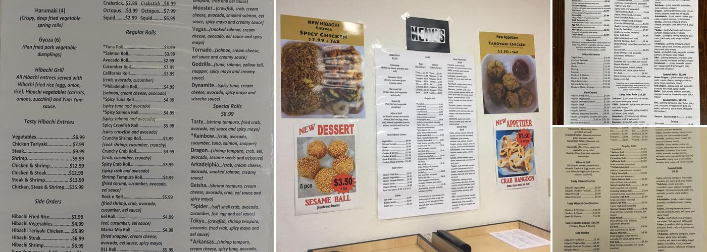 Tasty Hibachi Menu