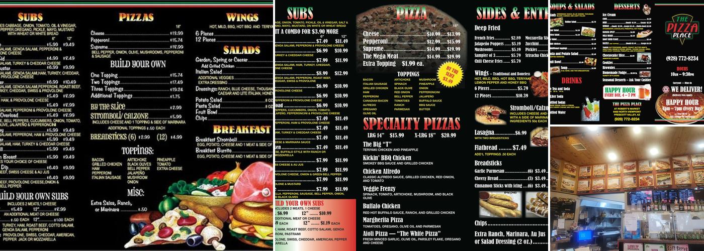Pizza Place Menu