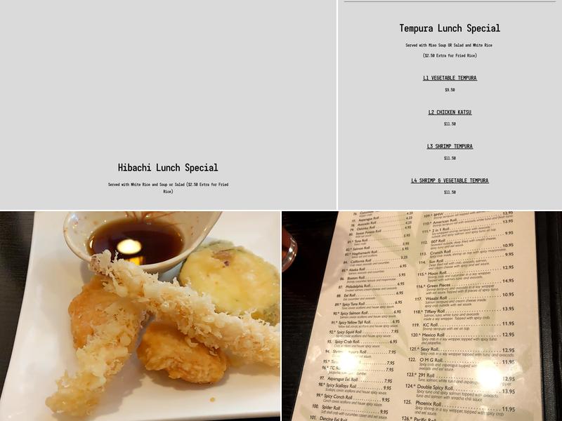 Masabi Japanese Sushi Bar & Grill Menu