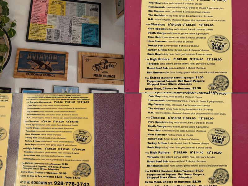 Nick's Feed Your Face Menu