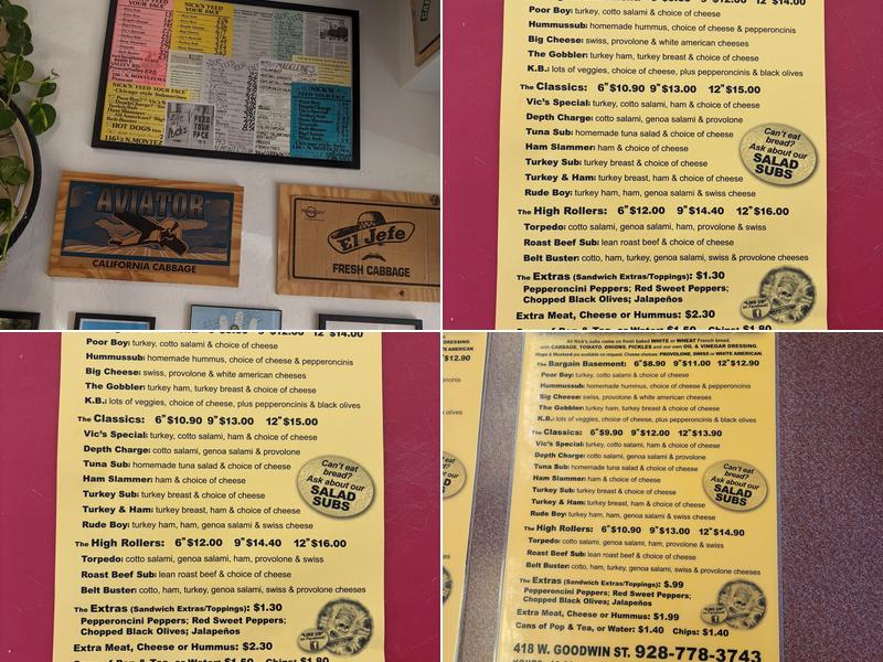 Nick's Feed Your Face Menu