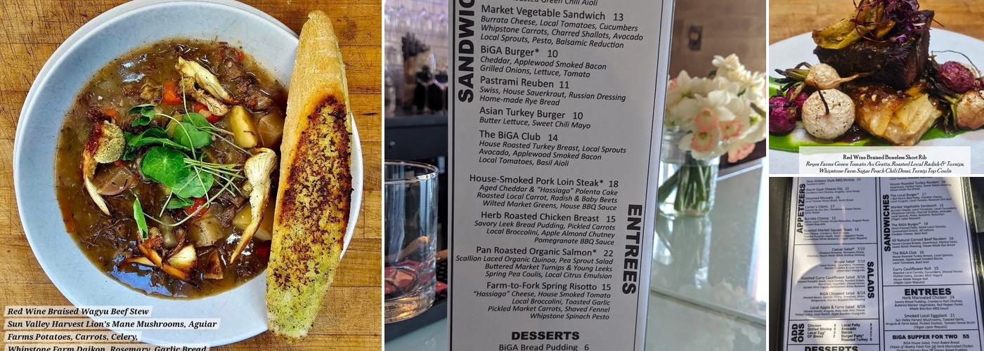 BiGA. Menu