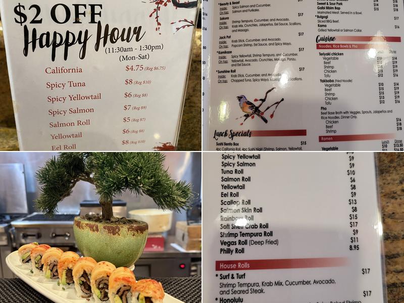 Ginza Sushi & Asian Cuisine Menu