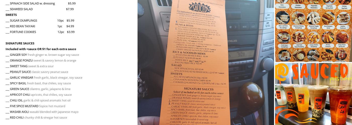 SAUCED POTSTICKERS Drive Thru Menu