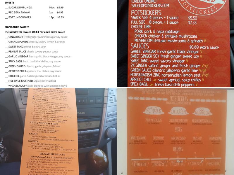 SAUCED POTSTICKERS Drive Thru Menu
