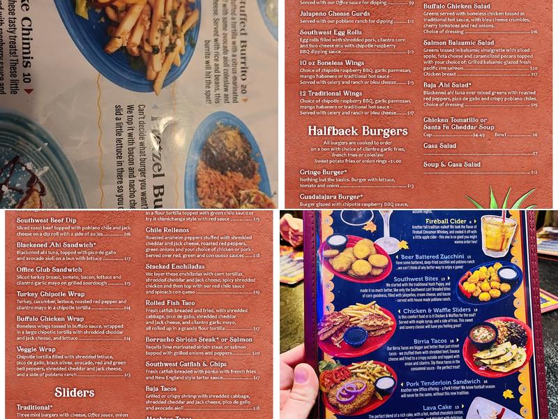 The Office Cantina Menu