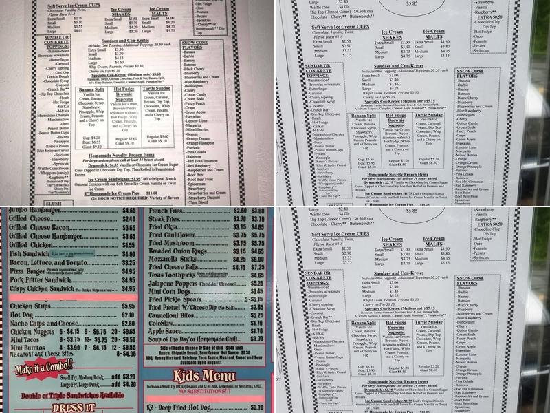 Cedar Hill Dar-E-Kreme Menu