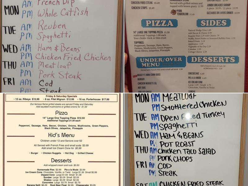 Finish Line Cafe Menu