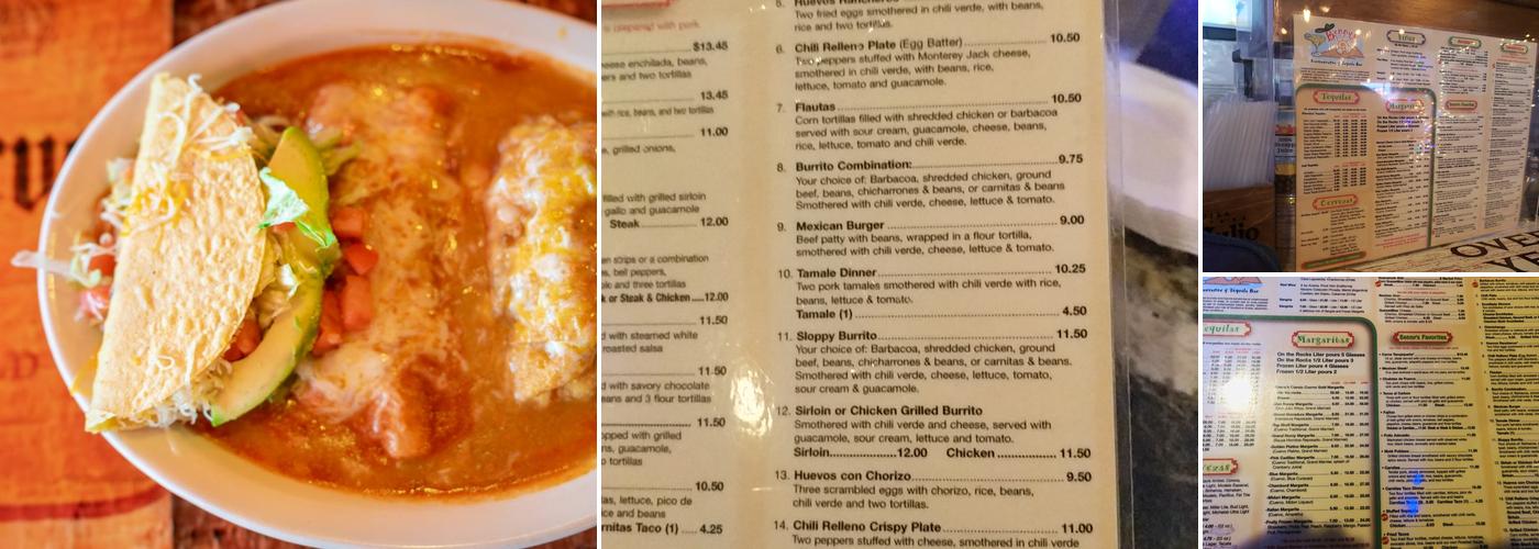 Benny's Restaurant & Cantina Menu