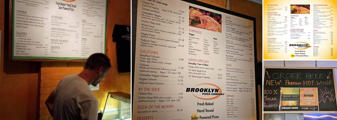 Brooklyn Pizza Company Menu