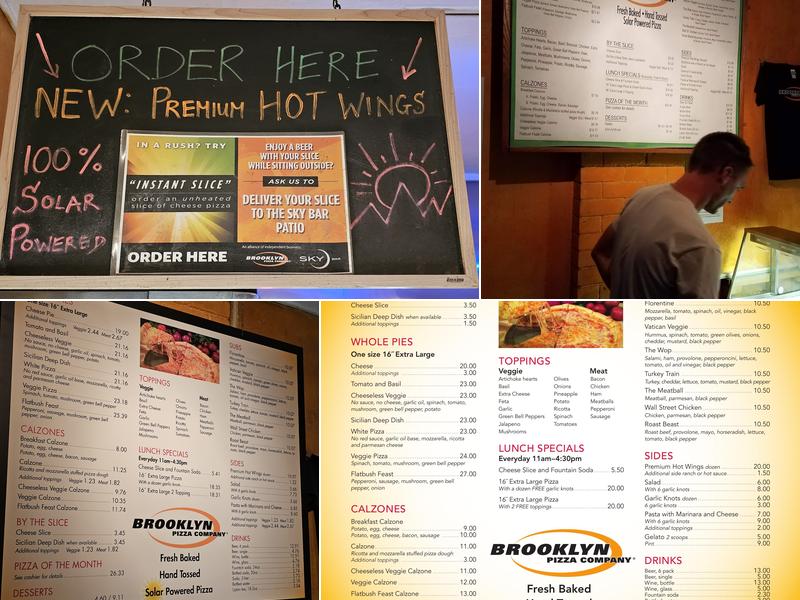 Brooklyn Pizza Company Menu