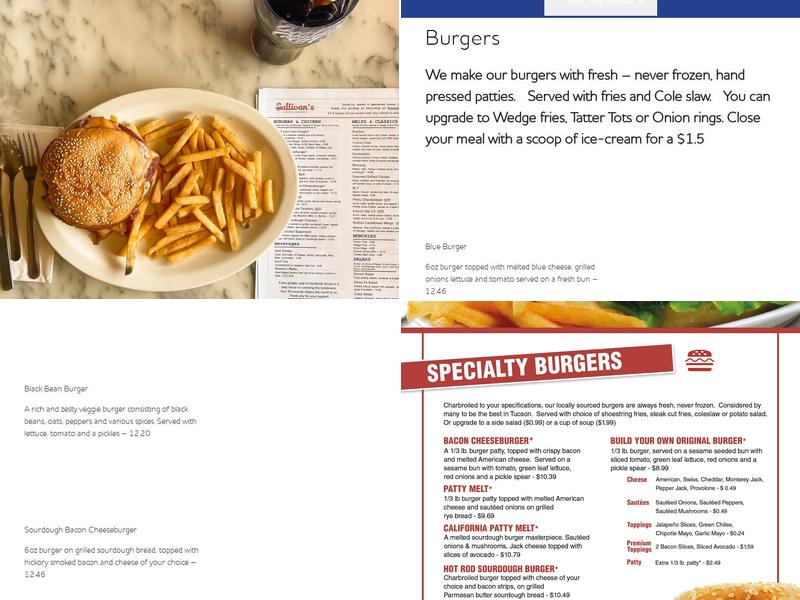 Sullivan's Eatery & Creamery Menu