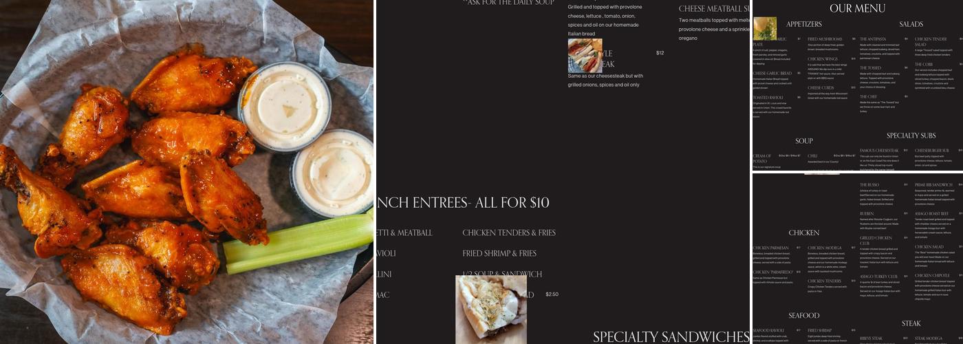Johnny's Restaurant Menu