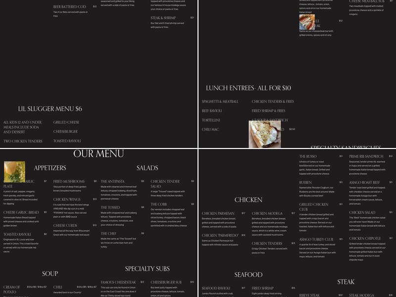 Johnny's Restaurant Menu