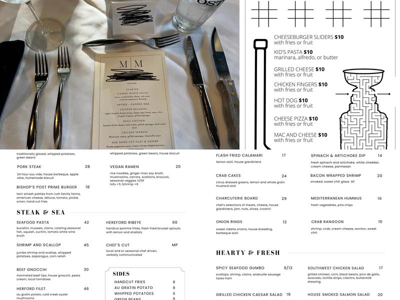 Bishop's Post Menu