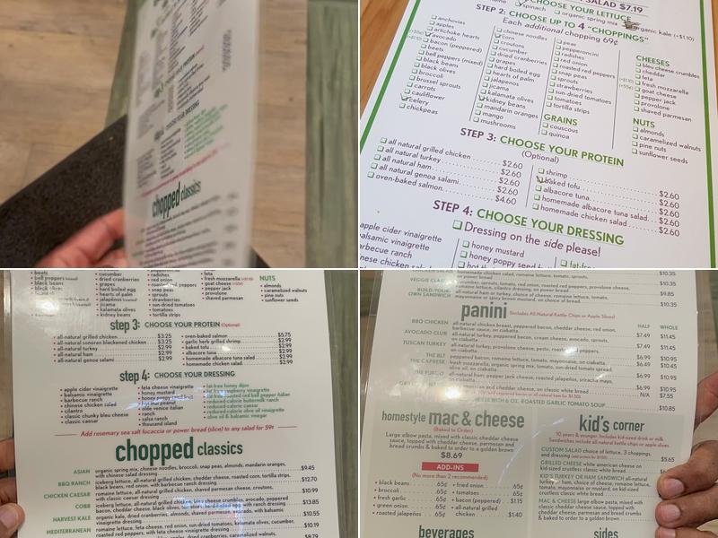 Choice Greens Menu