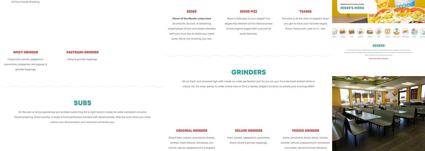 Eegee's Menu