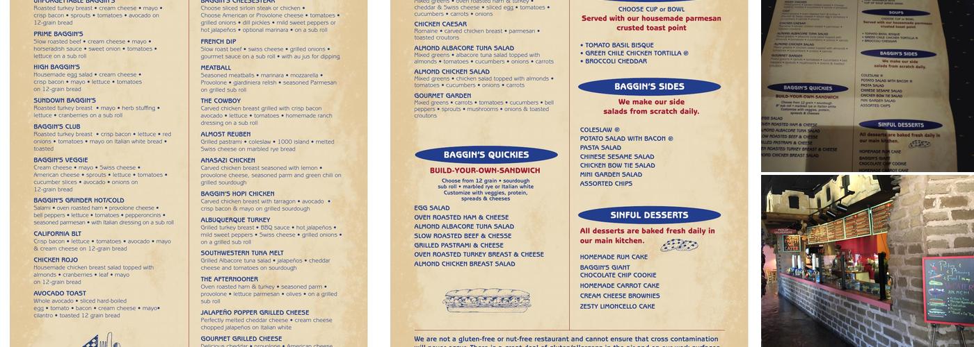 Baggin's Gourmet Sandwiches Menu