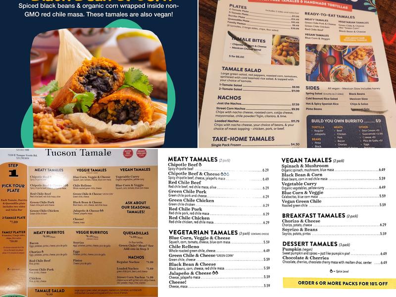 Tucson Tamale Company Menu