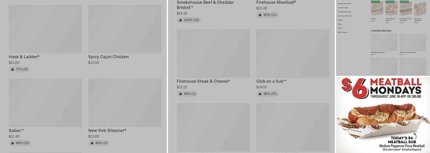 Firehouse Subs McClintock and Southern Menu