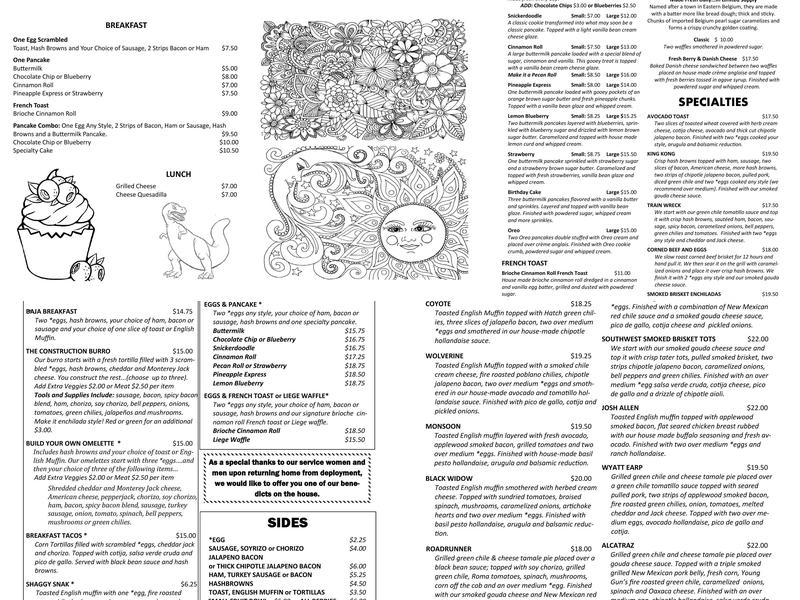 Baja Cafe on Campbell Menu