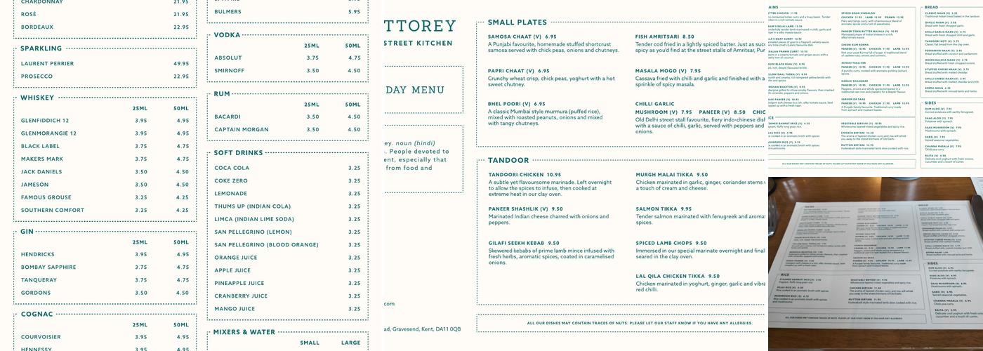 Chattorey Menu