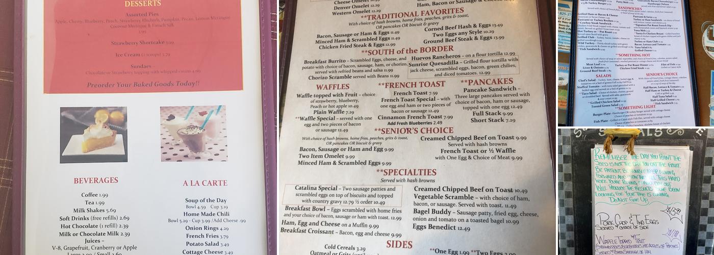 Sunny Side Up Cafe Menu