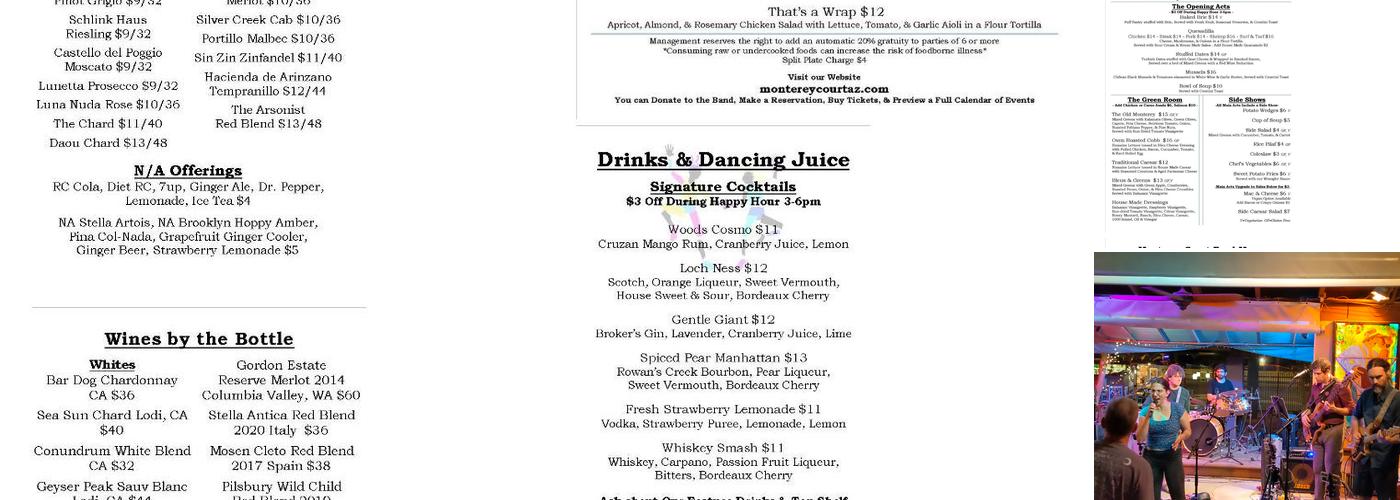 Monterey Court Menu