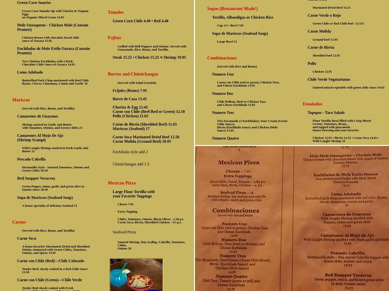 La Placita Cafe Menu