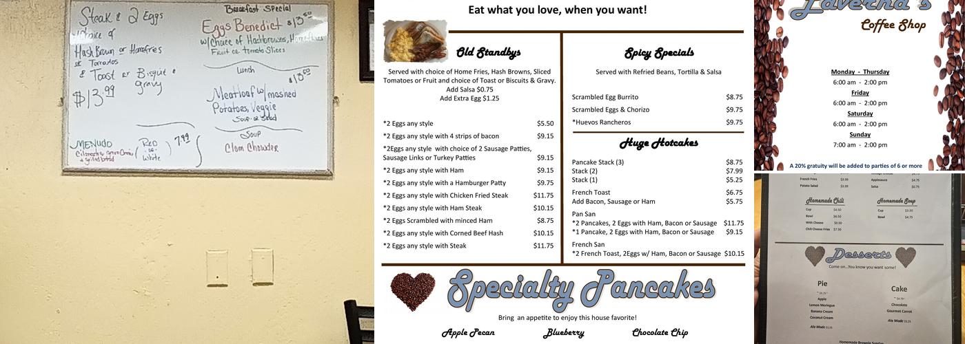 Laverna's Coffee Shop Menu