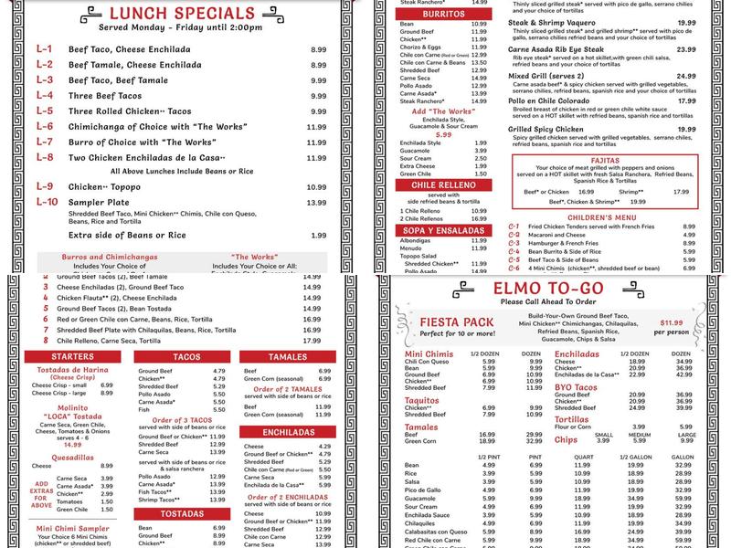 El Molinito Menu